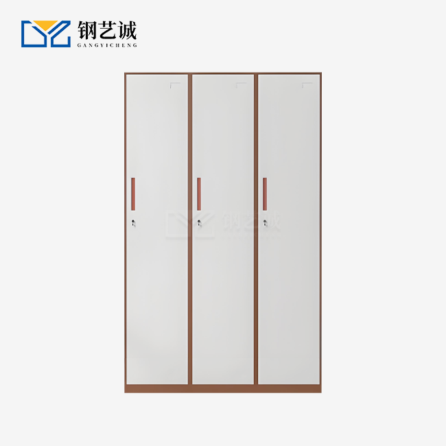 3 door locker cabinet